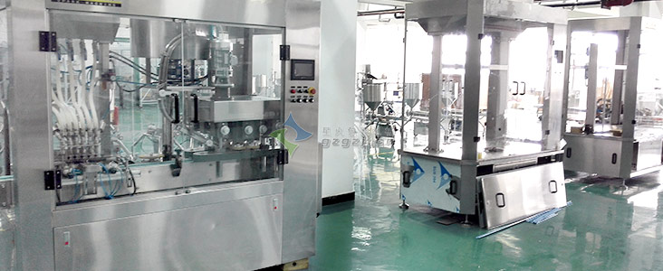 六頭灌裝旋蓋一體機(jī)工廠圖